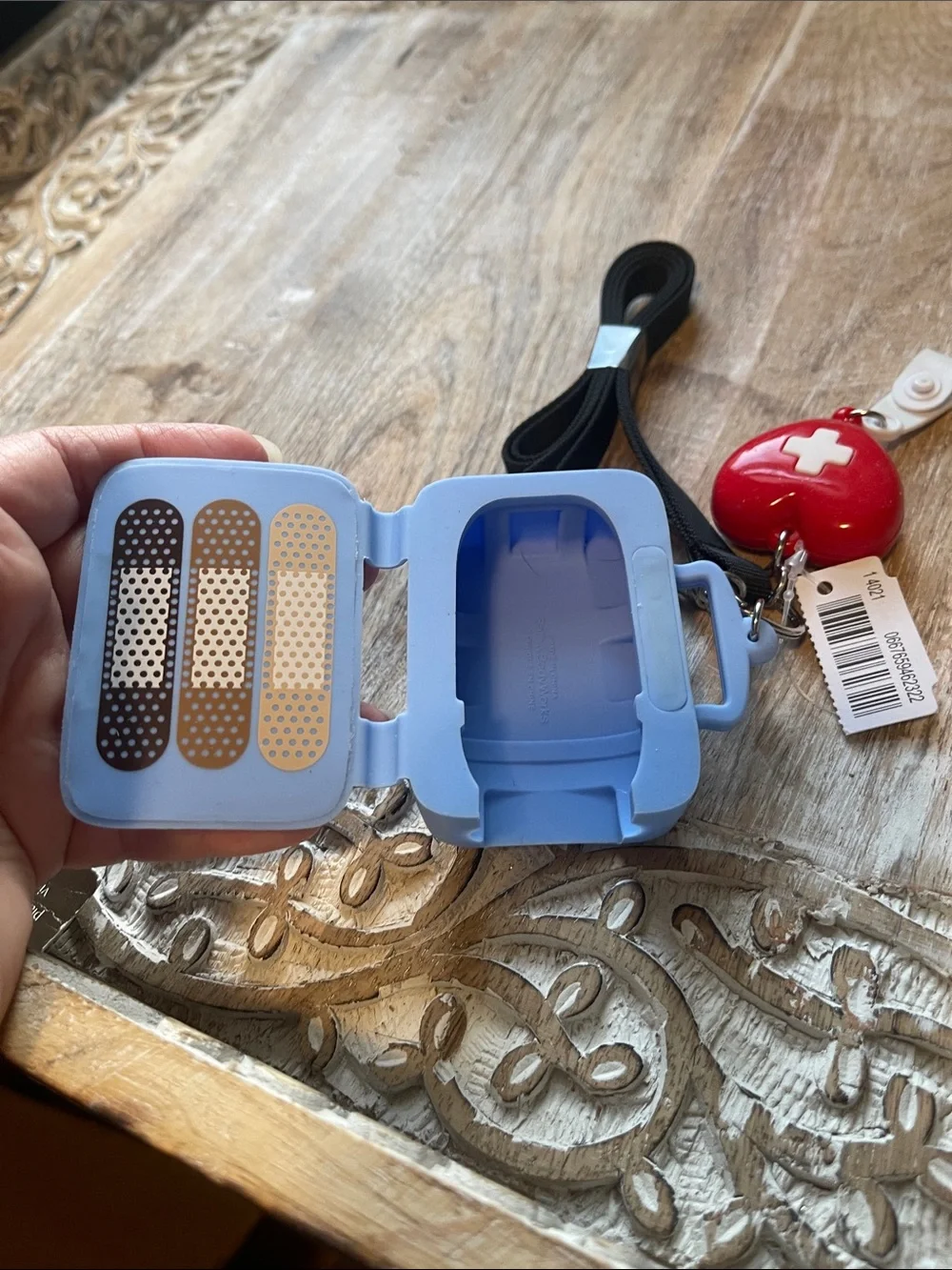 Bath & Body Works Blue Medical Case & Red Heart Lanyard Pocketbac Holder